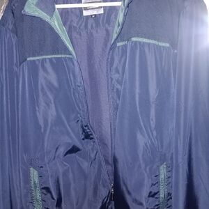 Navy Blue Windbreaker Jacket